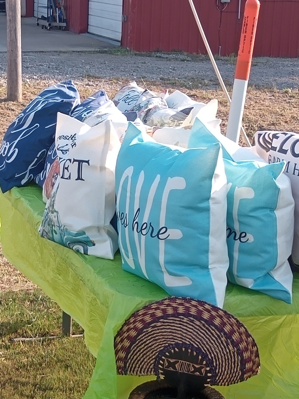 20# Available 2# For $8 Boutique Turquoise and White 'LOVE' Accent Pillow